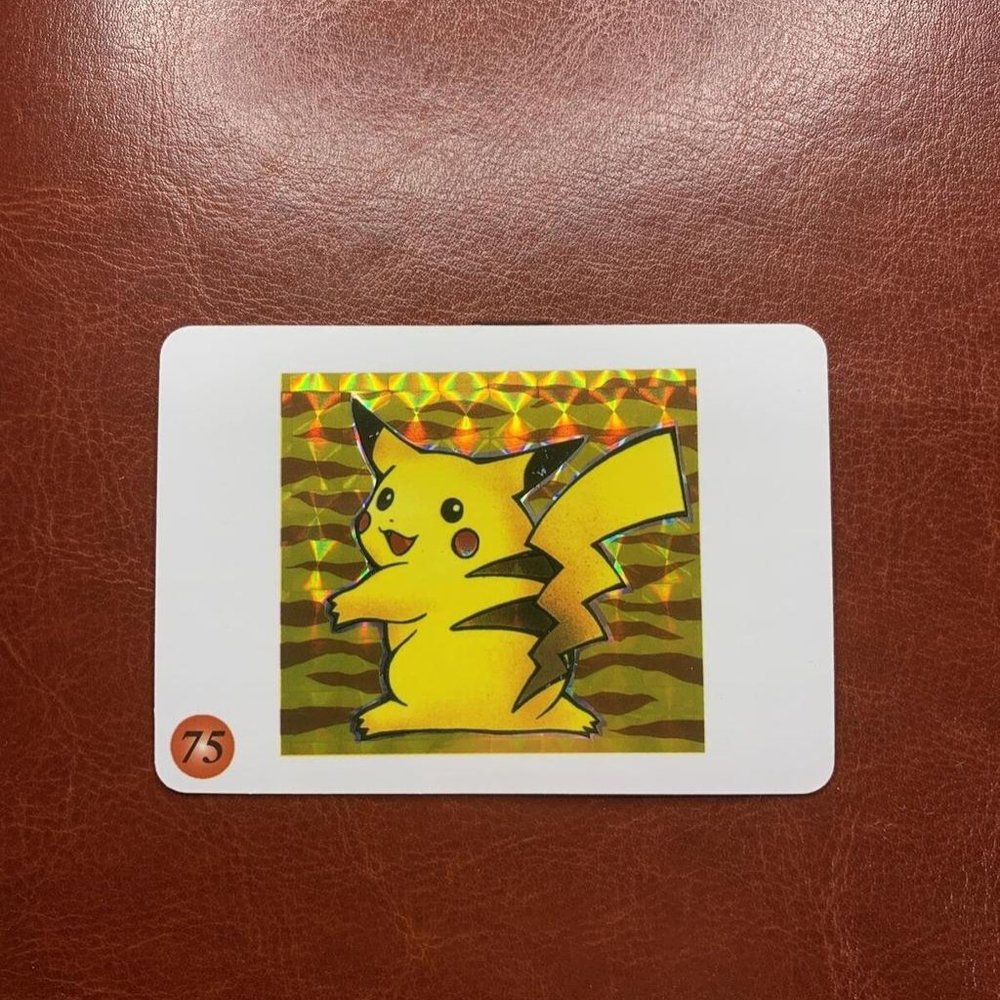1998 Pokemon Pocket Monsters Bandai Carddass Vending Sticker Playful Pikachu